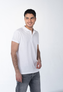 Белая рубашка ПОЛО мужская Белая рубашка ПОЛО мужская