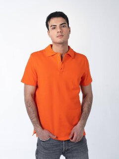 Оранжевая рубашка ПОЛО мужская