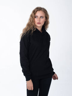 Чёрная толстовка с капюшоном женская